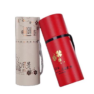 China Recycled Materials Cardboard Packaging Cylinder Tube Logo Tea Packaging Paper Cylinder Tube Custom Paper Box for sale