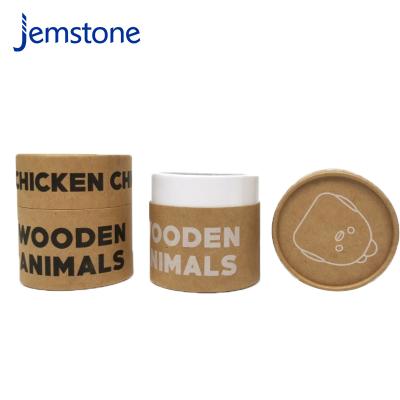 China Recycled round paper pakage materials custom mache cardboard box with your own logo pet food packaging wrapping paper tube for sale