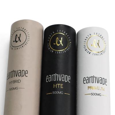 China New type recycled empty round black electronic cigarette packaging box eco deodorizer materials full color paper tube for sale