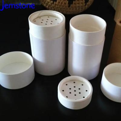 China Recyclable Empty White Paper Tube Spice Powder Shakers Recyclable Food Grade Paper Tube Packaging for sale