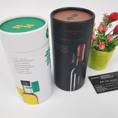 China Custom High Quality Handmade Wholesale Cardboard Wine Packaging Cylinder Tube Box for sale