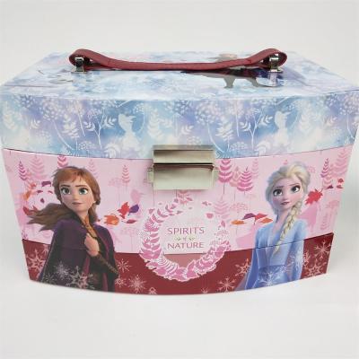 China Customized Collapsible Folding Cartoon Storage Packaging Kids Jewelry Dressing Case Box Storage Paper Bin for sale