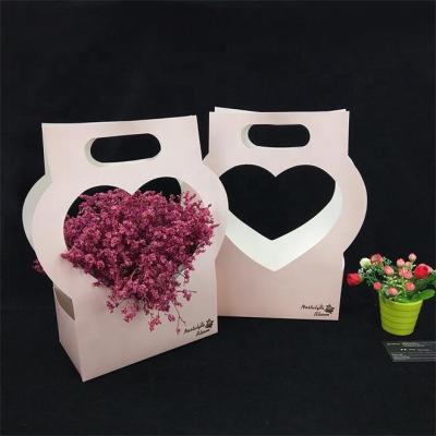 China Customized High Quality Handmade Kraft Paper/Card Flower Gift Box Flower Gift Box Packaging Flower Heart Shaped Boxes for sale