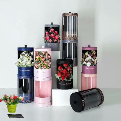 China All Customized Luxury Paper Round Tube Cylinder Flower Bouquet Boxes Wholesale for sale