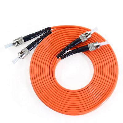 China Environmental Friendly PVC Material YG-59 ST Yarn Fiber Optic Patch Tie Jumper Cable Multimode Dual Core Fiber Optic Patch Codes (3-15M) for sale