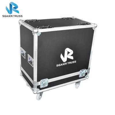 China Durable Black Flight Case For Carrying Equipment With Aluminum Wheels Tool Flight Carrying Case for sale