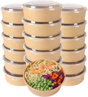 China Disposable Fryer Liners Round Disposable Paper Bowl 9 Inch XL Paper Bowls Food Packing Containers With Lid for sale