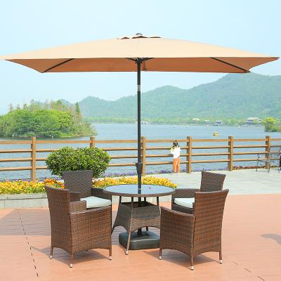 China Outdoor Waterproof Parasol 200 x 300cm Rectangle Sun Shade Modern Square Umbrella Market Umbrella for Long Table for sale