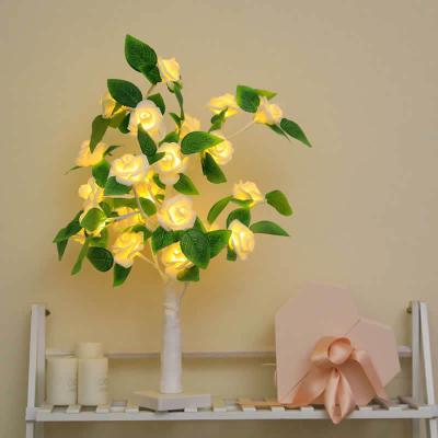 China Commercial Indoor Girl Room Valentine's Day Gift LED Light Tree Rose Decorative Use Lightbedroom Light for sale