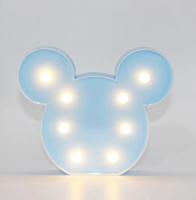 China Mickey Mouse LED Night Marquee Light Moon Atmosphere Battery Operated Home Lighting Light Party Decoration Sign Decoration for sale