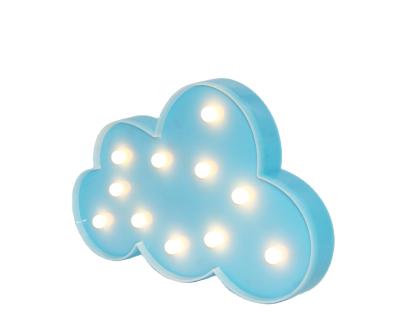 China Home Lighting Decoration LED Night Light Table Lamp Cloud Shape LED Marquee Light Table Decor for sale