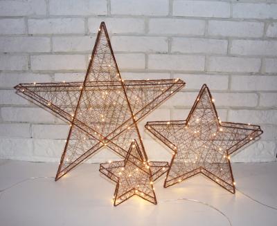 China LED Star Lighting Star Cooper Wire Christmas String Star Lights for sale