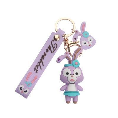 China 2021 Cute Silicone Items Doll Rabbit Decoration 3D Penguin Key Chain For Phone Bag Car for sale