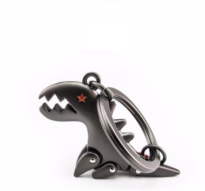 China High Quality Small Dinosaurs Stainless Steel Alloy Metal Cartoon Movable Key Chain For Gifts for sale