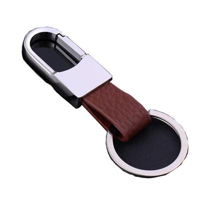 China Customized Engraved Leather Key Chain Colorful Premium Metal Stainless Steel High Quality Key Chain for sale