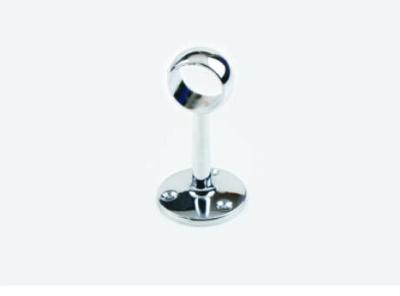 China Chrome Finishing Steel Round Tube Flange , Wardrobe Rail Holder for sale