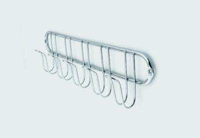 China Chrome plated steel wall mounted coat rack , Multiple hooks for sale