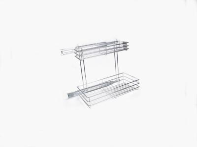 China Kitchen Fitting Accessories chrome finish pull out basket 45mm ball bearing slides for sale