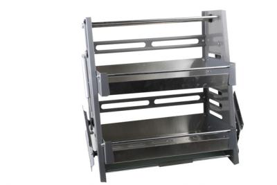 China Lift down kitchen storage baskets Stainless steel floating shelves for sale