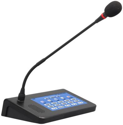 China Public Area IP Address System/Network Touch Screen /Multi Paging Mic Intercom Paging Microphone With 7 Inch Touch Screen Multi Area PA System Paging for sale