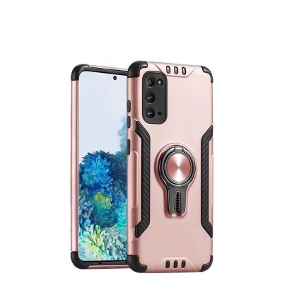 China Made from PC/TPU 2020 New Products TPU+PC Cell Phone Cover Shockproof Case with Car LED Holder Ring Kickstands For Samsung S20 for sale