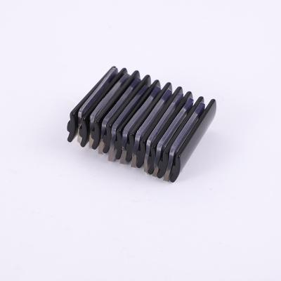 China Industrial Magnet High quality strong magnetic tile black epoxy custom magnetic tile 45M black coating neodymium iron boron for sale