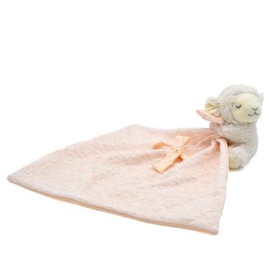 China SOFT AND COMFORTABLE BABY BLANKET Baby Calming Blanket with Plush Stuffed Lamb / Baby Safety Blanket 4