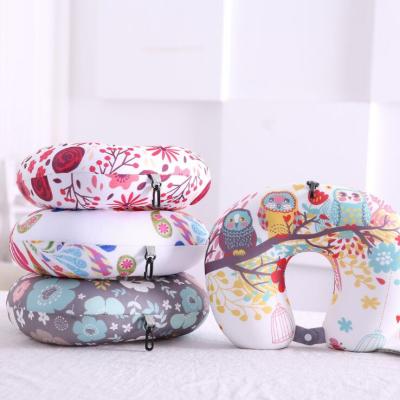 China Printing Neck Support Travel Pillow Spandex U Shape Colorful Printed Pillow for sale