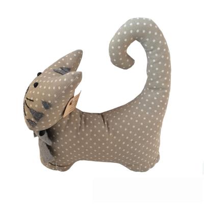 China Hot Sale Customized Cat Shape Doorstopper Stuffed Cat Toy Creative Animal Door Stopper L21*W23*H26cm for sale