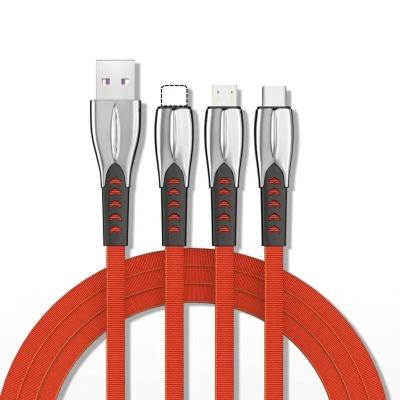 China Multiple MP3/MP4 Player Kurras 3a 3in1 Usb Data Charging Cable 3 In 1 Usb Cable for sale