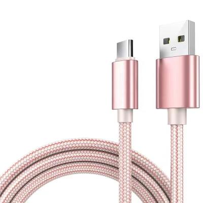 China Fast Charging Nylon Braided Type-C Data Cable Data Sync Mobile Phone Charger MP3/MP4 Player Kurras Usb Cable for sale