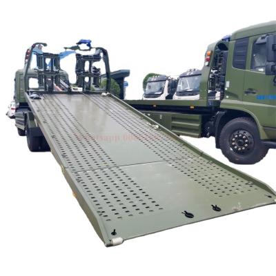 China Crash Vehicles Dongfeng Tianjin 4x2 6400mm Flat Bed Wrecker Tow Truck Tilt Flatbed Truck For Sale for sale