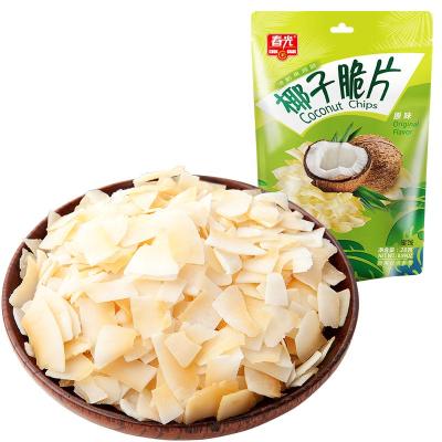 China Dry Type Original Tropical Taste Coconut Dried Fruit Chips for sale