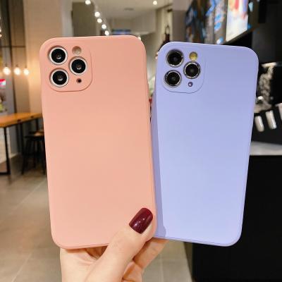 China Silicon Rubber Case For iphone China Suppliers Frosted Soft Rubber Case For iPhone 11Pro 12mini Slim Silicon Phone Cover For iPhone X/XS XR 11 12 Pro Max Case for sale