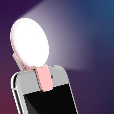 China Portable Clip Ring Photography Makeup Cell Phone Rechargeable Clip Online Live Selfie Shot LED Mini Portable Selfie Ring Light Selfie Ring Light for sale