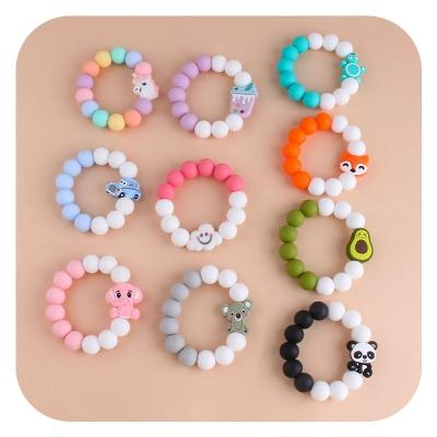 China 100% Non-Toxic Food Grade Cardboard Animal Baby Teether Bracelets Silicone Teether Nursing Teethers Ratchet Toys Baby Teether Bracelets Nursing Toys Gift for sale