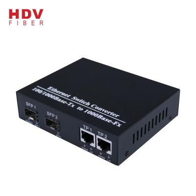 China QoS Shenzhen Factory Gigabit Ethernet Switch 2-Port Ethernet Fiber Optic Switch for sale