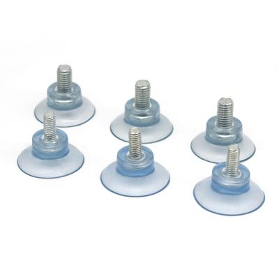 China Plastic Knurled PVC Office Furniture Metal Screw Suction Cup Nut Table Top Silicone Rubber Glass Suction Cups for sale