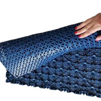 China Impact Resistance /anti- UV/antioxidant Factory Directly Supply Royal Blue Anti-Slip Easy Installation Drainage Tiles Set Snap Ready To Ship Garage Flooring for sale