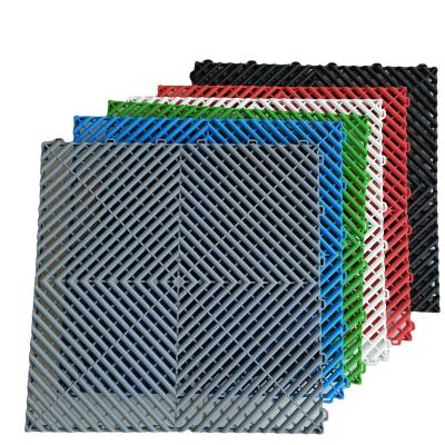 China Qingdao Readygo industrial party tent flooring interlocking slab flooring/plastic car wash grid tile/plastic PVC garage flooring for sale