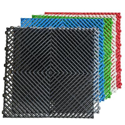 China Factory Directly Supply Garage Floor Tiles Industrial Garage Tiles Plastic Interlocking Drainage Garage Floor Tiles for sale