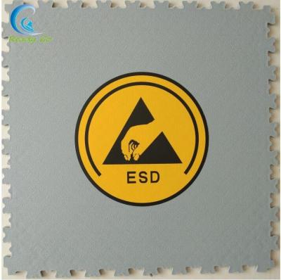 China garage ESD pvc interlocking floor tiles,esd tiles floor tiles,esd pvc tiles antistatic floor tile factory for sale