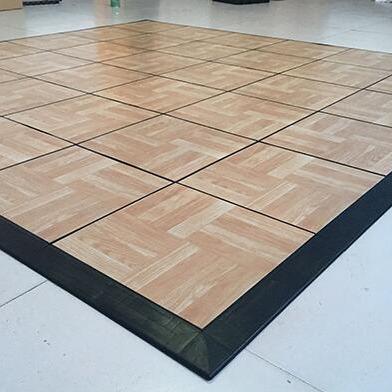 China Modern Seamless 310*310*12mm Portable Wooden Dance Floor Tiles Use For Your Indoor Or Outdoor Dancing for sale