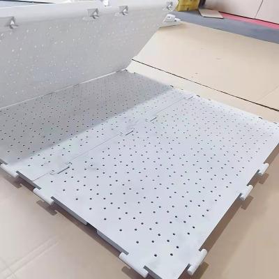 China Waterproof Fire Retardant Anti-Slip Industrial PVC Interlocking Tile Garage Warehouse Tile Plastic Heavy Duty Slab Tent Floor For Garage Storage for sale