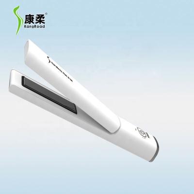 China Portable Cordless Car Hair Straightener For Travel 3500mAh Power Rechargeable Flat Iron Professional Titanium Product for sale