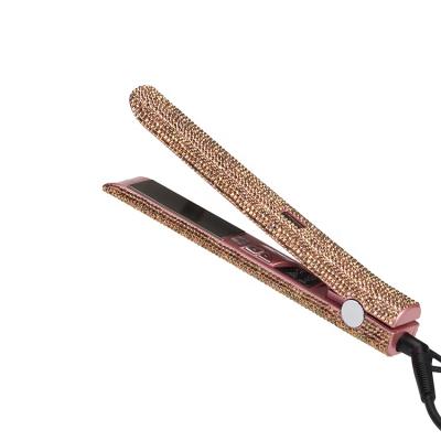 China Wholesale Bling Bling Hair Flat Iron Iron Hair Straightener With Crystal Diamond Bling Flat Iron Beauty Attractive for sale