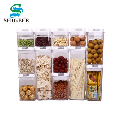 China Freshness Keeping Good Quality Customized Airtight Plastic Dry Food Storage Containers 12pcs Set Eco-friendly for sale