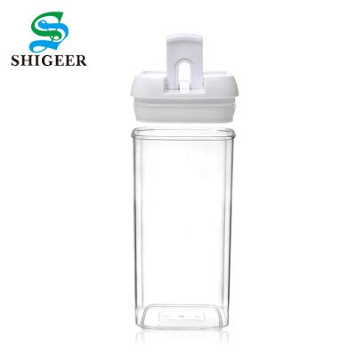 China 1.2L Rectangle Type Clear Cover Vacuum Plastic Food Freshness Preservation Storage Containers for sale