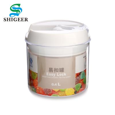 China Freshness Preservation Customized 10*10*10.5cm Small Size Round Type Sealed Plastic Dry Food Storage Container for sale