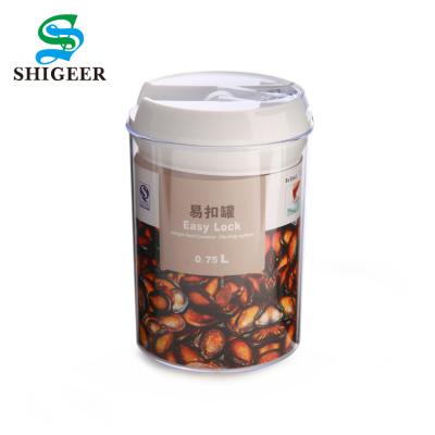 China Freshness Preservation Bulk Good Quality Eco Friendly 0.75L Small Air Tight Plastic Food Storage Container Customized for sale